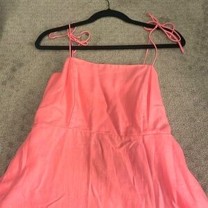 Pink tie dress